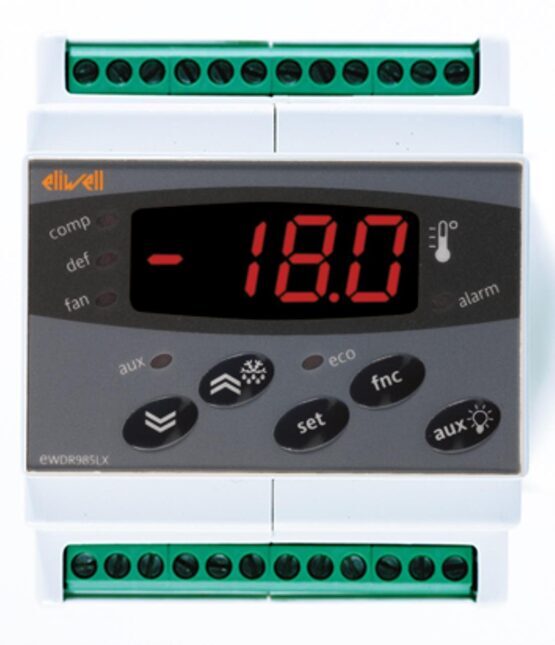 EWDR985LX CS MOD-BUS NTC(PTC), 230V, DIN-Schienenmontage, Uhr